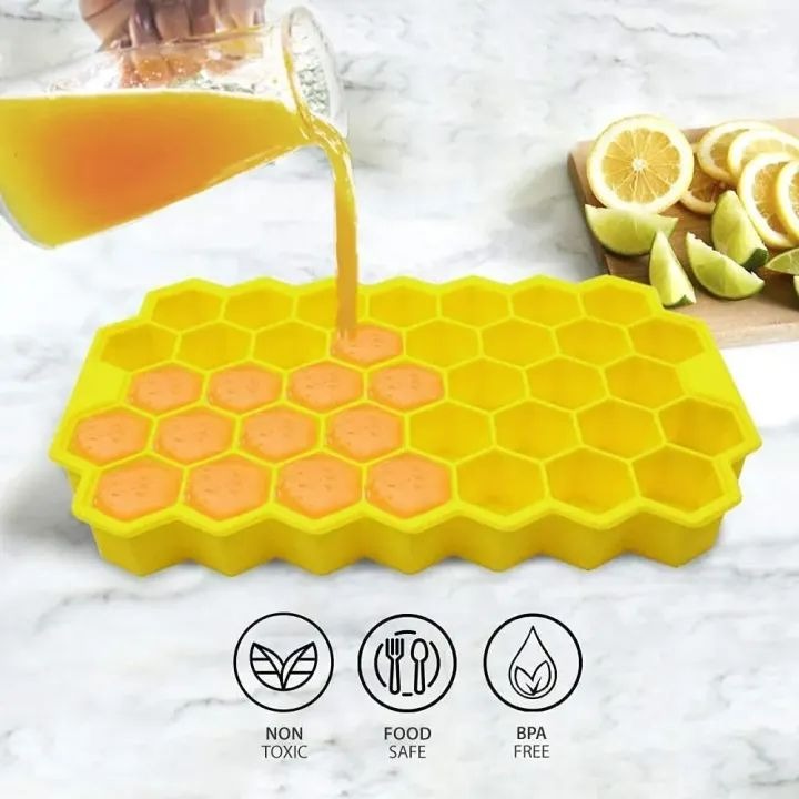 37 Cavity Silicone Ice Cube Reusable Tray (Multicolor)