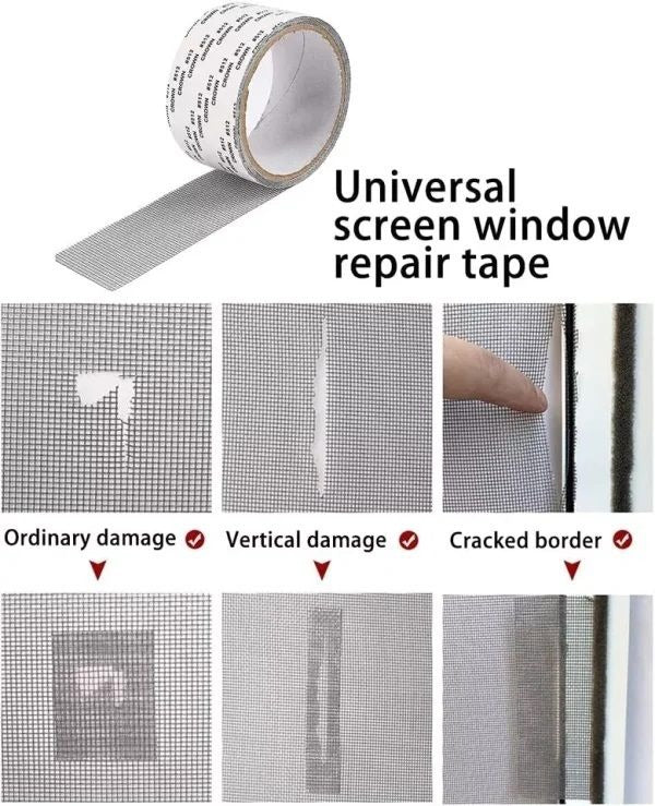 Mesh Roll Tape Window Screen Repair Patch Tape 2 Meter