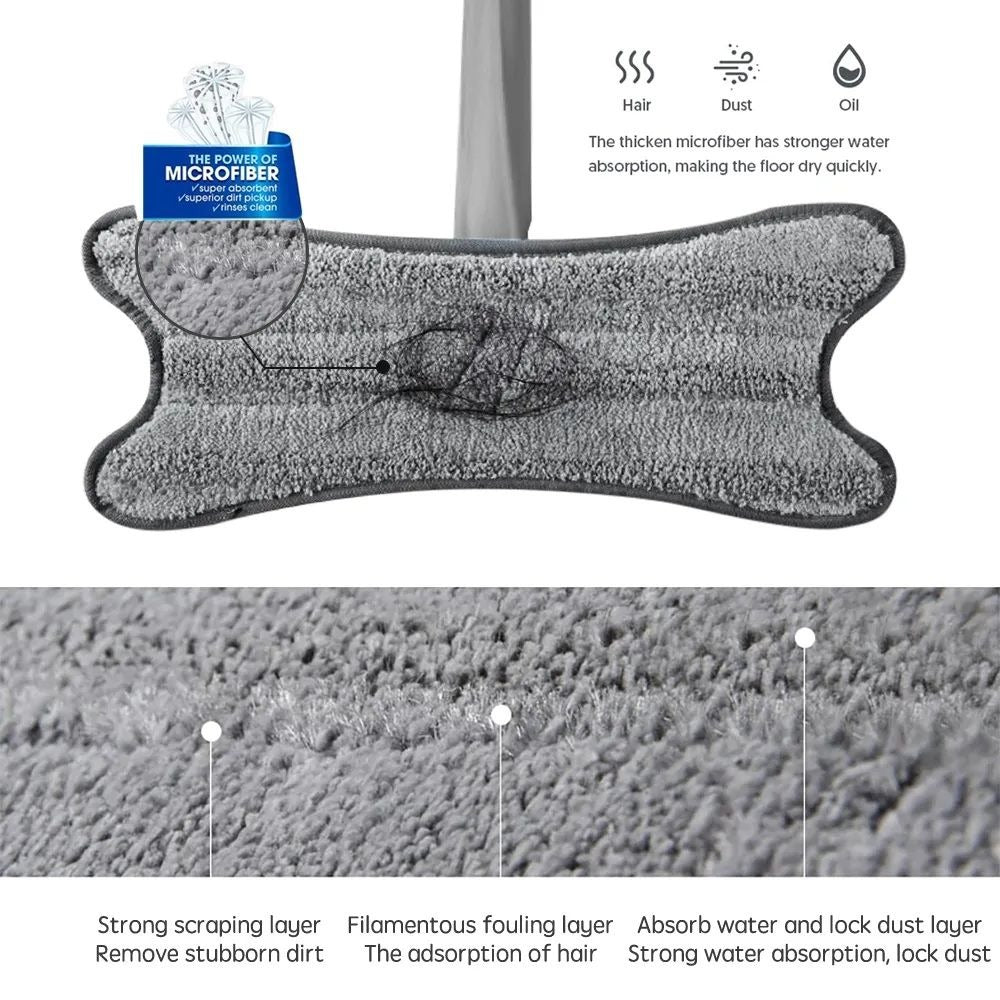 X Shape Microfiber Mop | Twist Mop With 360 Rotating Head