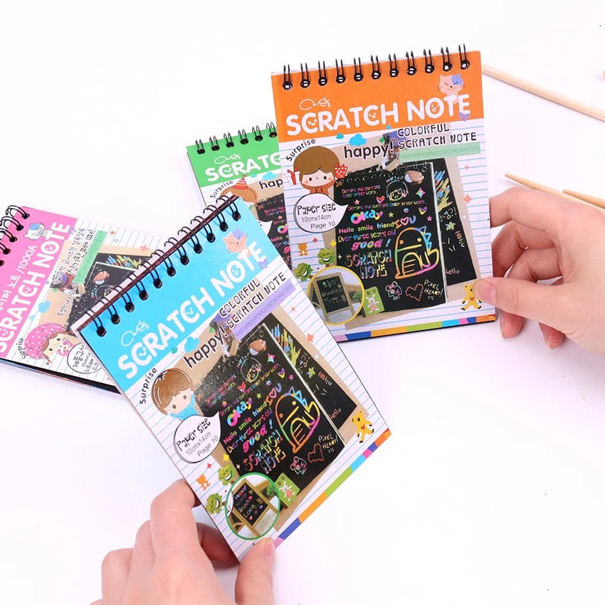 Scratch Note Black Cardboard Creative (pen included)