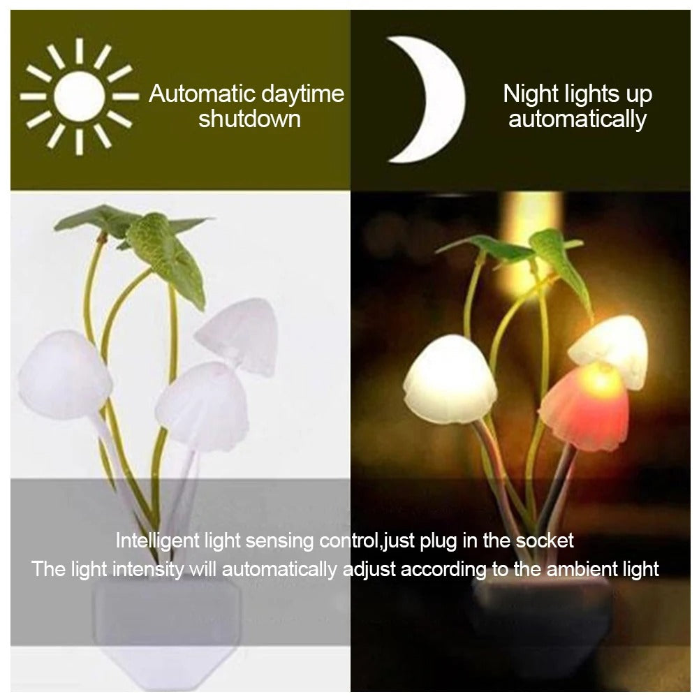 Mashroom Wall Light-Control Sensor Night Light