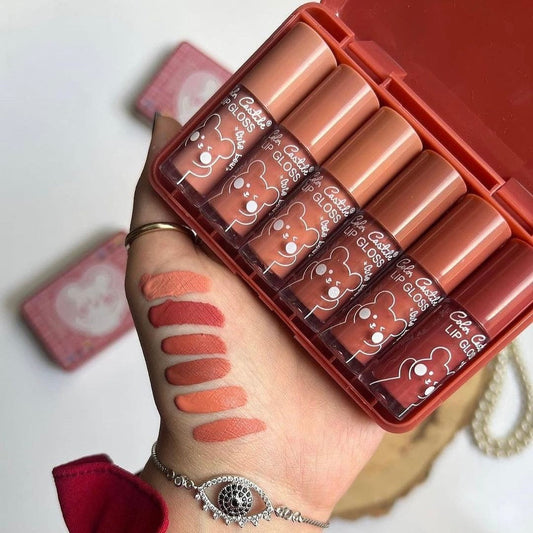 Dragon Ranee 6 Colors Cartoon Set Waterproof Moisturizing Lip Glaze