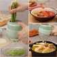 4 In 1 Portable Electric Vegetable Cutter Set Mini Wireless