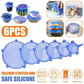 6Pcs Universal Food Silicone Cover Silicone Stretch Lids For Cookware