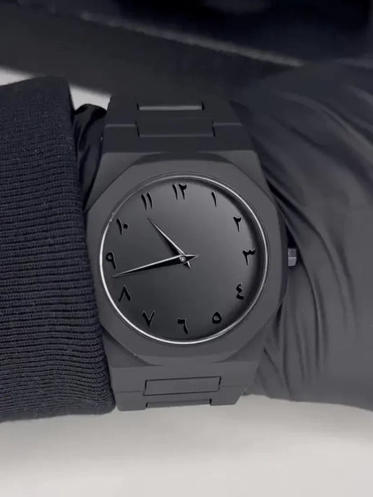 Full Black Arabic Aura Watch