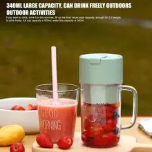 Mug Shaped Portable Blender With Straw