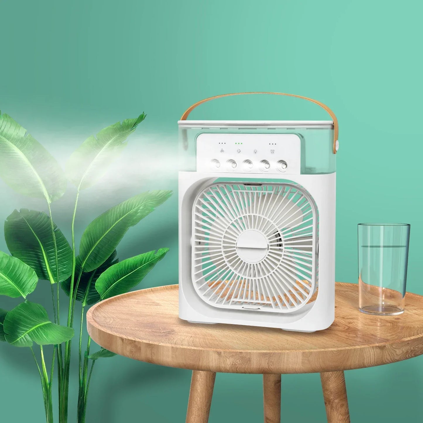 Portable Mini Electric Fan Air Conditioner Humidifier With LED Night Light