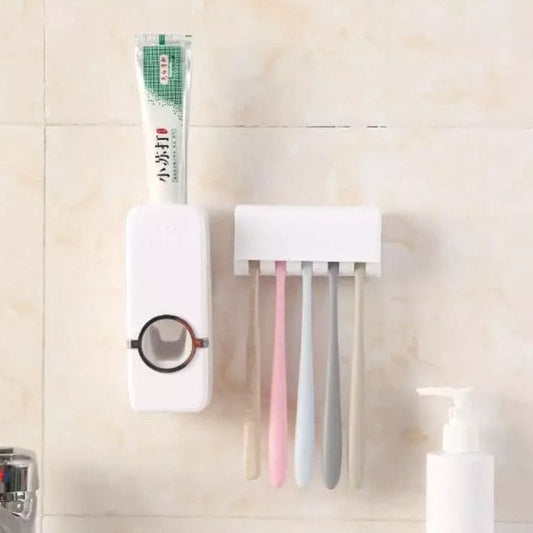 Automatic Toothpaste Dispenser Set With 5 Brush Holder
