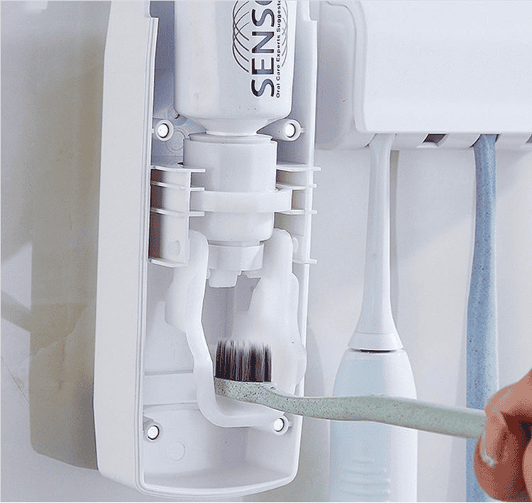 Automatic Toothpaste Dispenser Set With 5 Brush Holder
