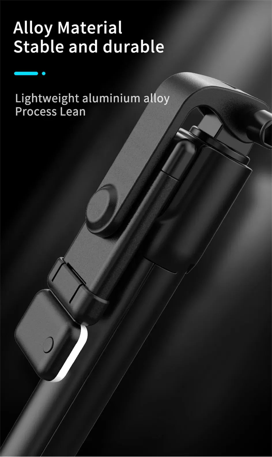 R1s Bluetooth Selfie Sticks with Remote and Selfie Light 3-in-1