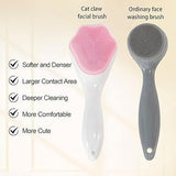 Silicone Face Scrubber Exfoliating Brush, Manual Handheld Massager