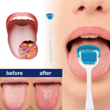 Tongue Cleaner Brush With Soft Silicone Bristles