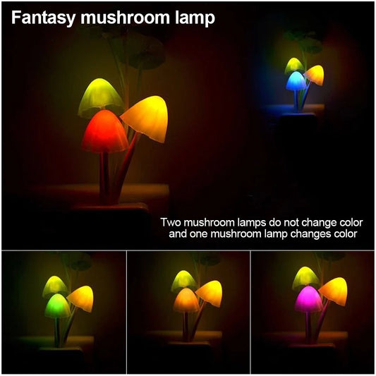 Mashroom Wall Light-Control Sensor Night Light