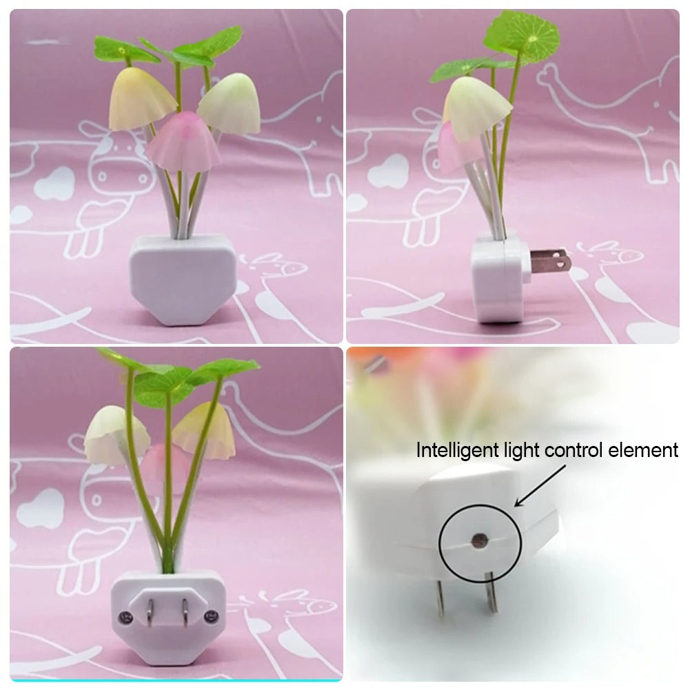 Mashroom Wall Light-Control Sensor Night Light