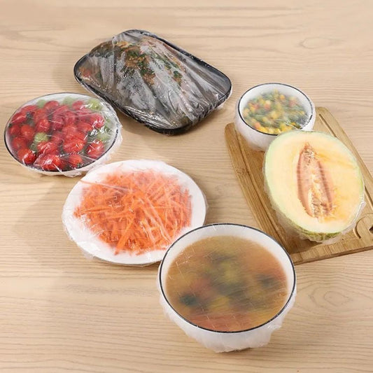 100Pcs Disposable Elastic Food Cover Wrap Elastic