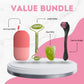 Combo Pack | Marble Jade Roller With Stone Marble | Ice Roller Facial Massage | Derma Roller [pack Of 3]