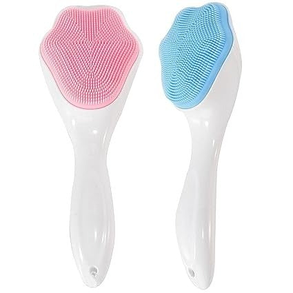 Silicone Face Scrubber Exfoliating Brush, Manual Handheld Massager