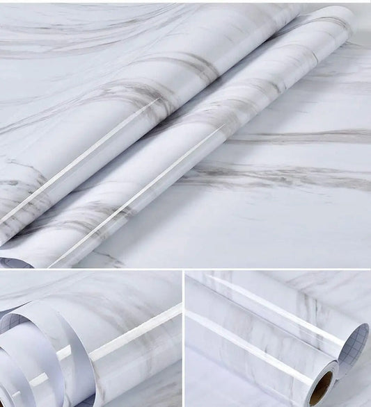 Self Adhesive Marble Sheet for Kitchen-Anti Oil and Heat Resistant Wallpaper (60x 200 cm)
