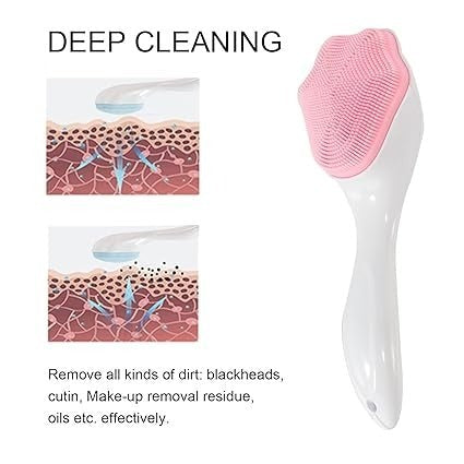 Silicone Face Scrubber Exfoliating Brush, Manual Handheld Massager