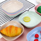 Kitchen Accessories Square Plastic Dinner Plate Set (Set of 10 Pcs, Multicolor)