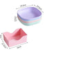 Kitchen Accessories Square Plastic Dinner Plate Set (Set of 10 Pcs, Multicolor)