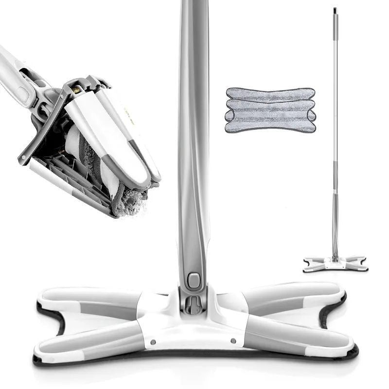 X Shape Microfiber Mop | Twist Mop With 360 Rotating Head
