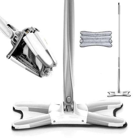 X Shape Microfiber Mop | Twist Mop With 360 Rotating Head